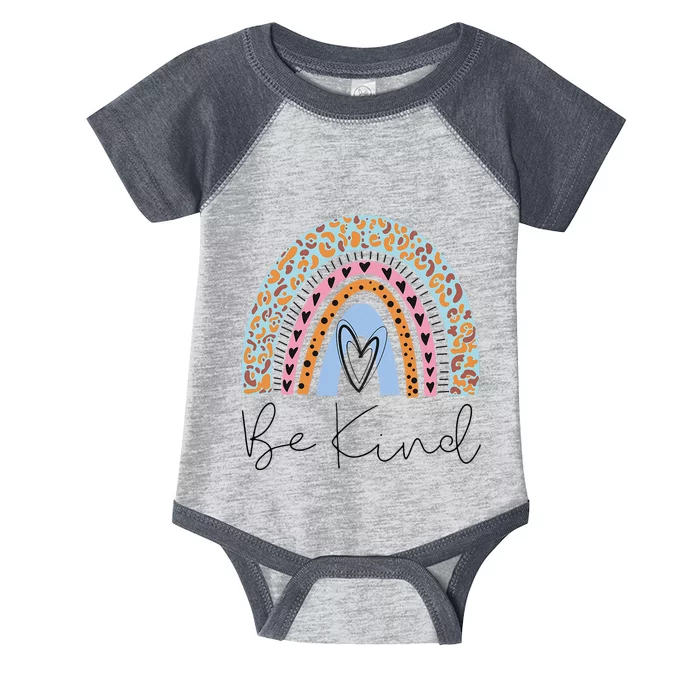 Be kind anti bullying unity day leopard Cheetah rainbow Infant Baby Jersey Bodysuit