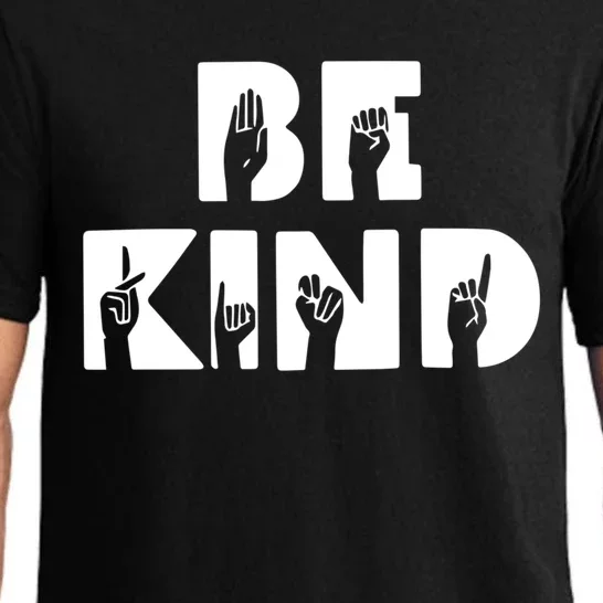 Be Kind Asl Sign Language Deaf Interpreter Gift Pajama Set