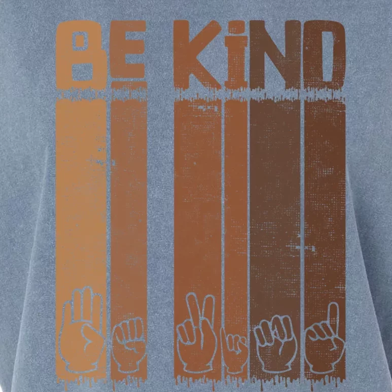 Be Kind Asl Sign Language Racial Equality Teachers Melanin Great Gift Garment-Dyed Women's Muscle Tee