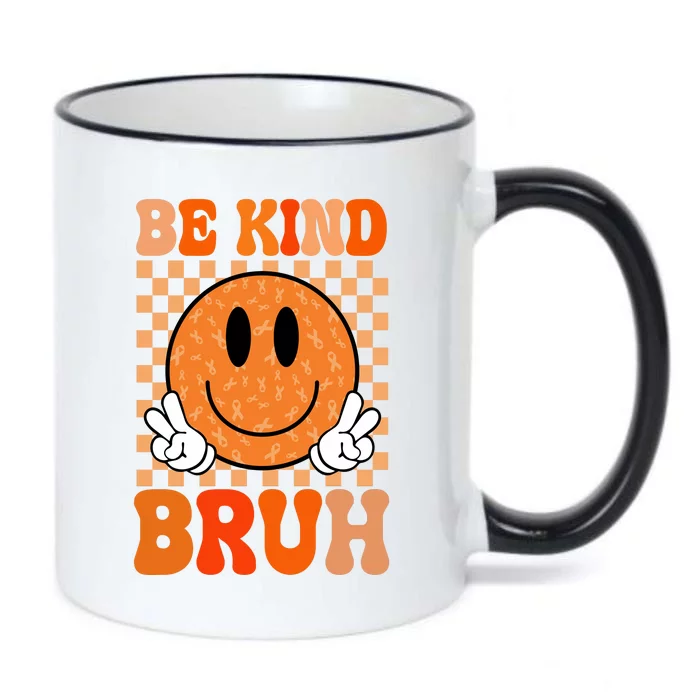 Be Kind Bruh Anti Bullying Smile Face Black Color Changing Mug