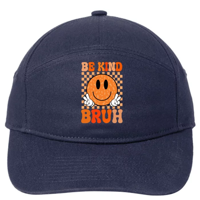 Be Kind Bruh Anti Bullying Smile Face 7-Panel Snapback Hat