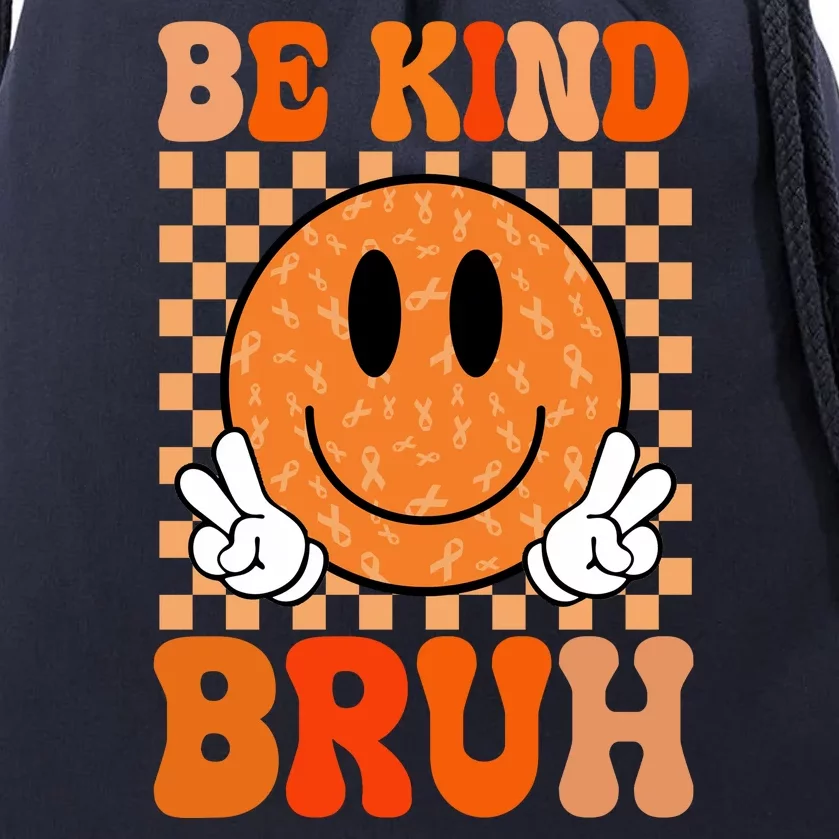 Be Kind Bruh Anti Bullying Smile Face Drawstring Bag