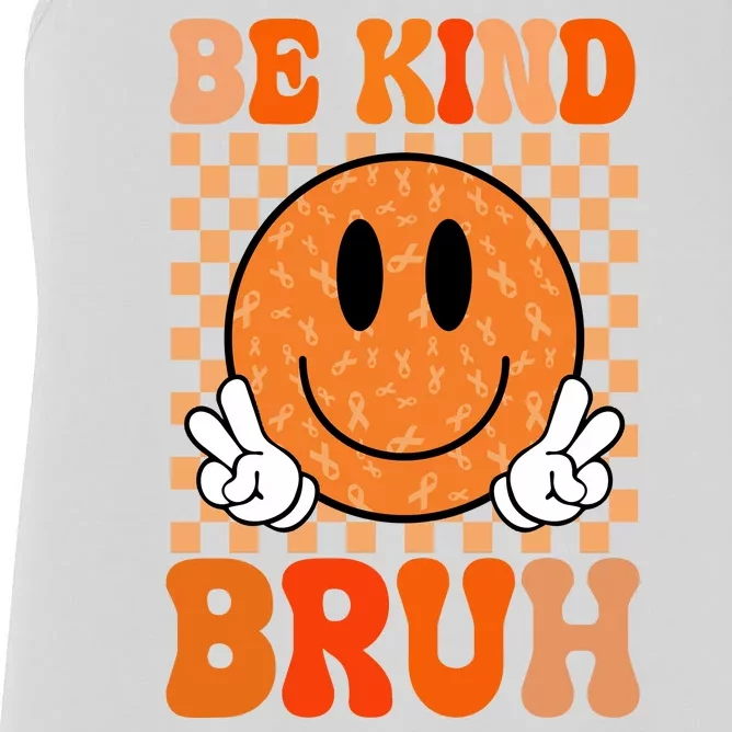 Be Kind Bruh Anti Bullying Smile Face Women's Racerback Tank