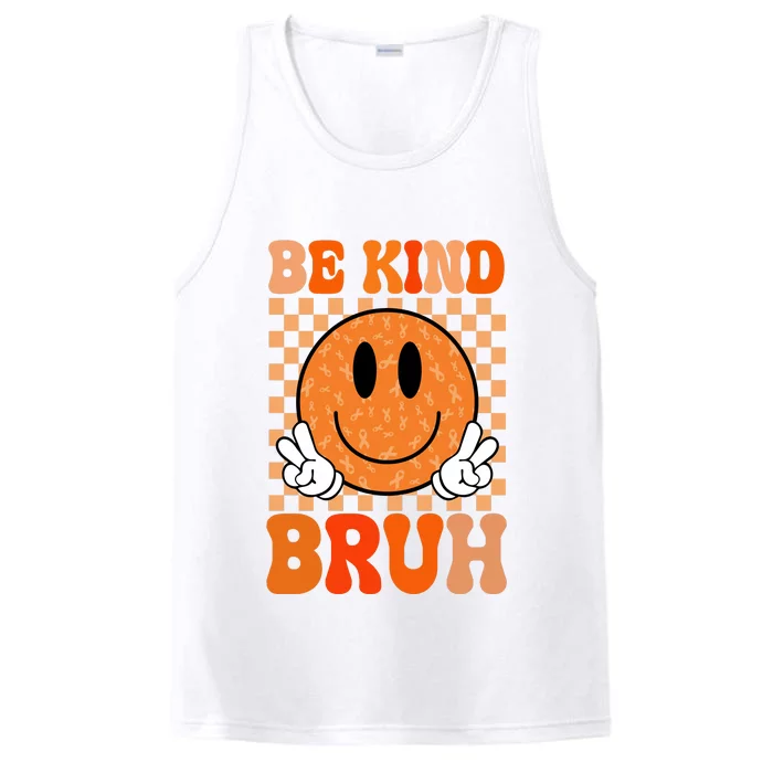 Be Kind Bruh Anti Bullying Smile Face Performance Tank