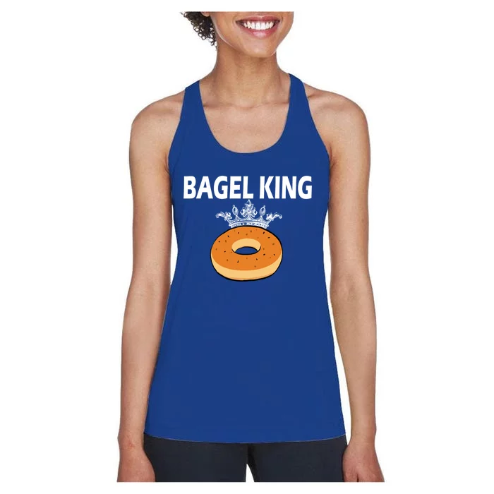 Bagels King Bagel Lovers Funny Baking Cooking Bakers Cute Gift Women's Racerback Tank