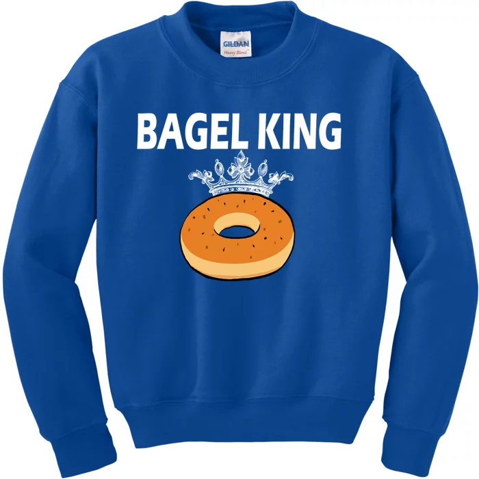 Bagels King Bagel Lovers Funny Baking Cooking Bakers Cute Gift Kids Sweatshirt