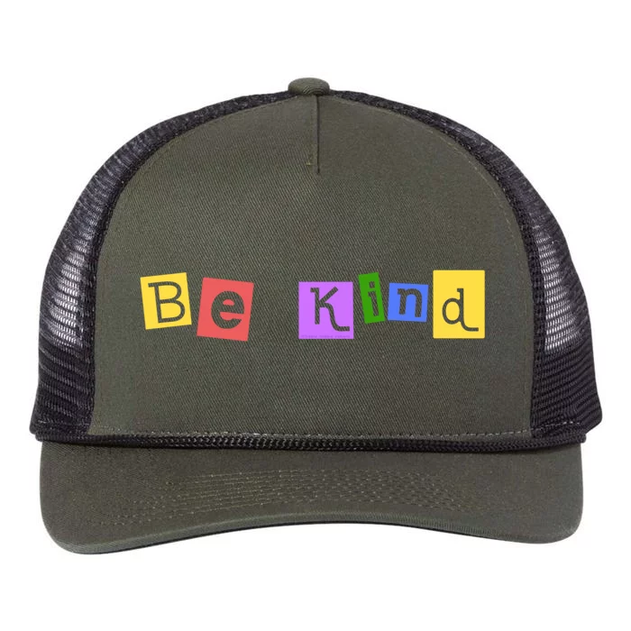 Be Kind Because Kindness Matters Positive Message Gift Retro Rope Trucker Hat Cap