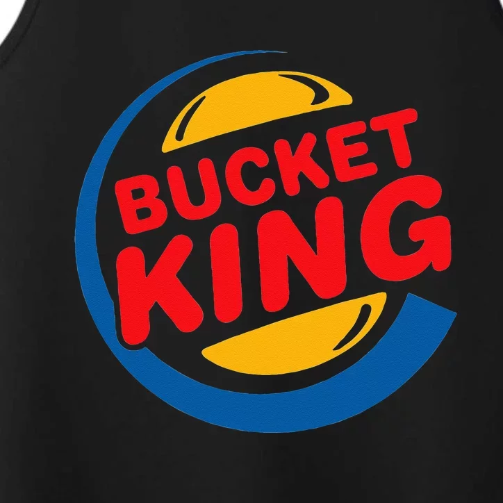 Bucket King Basketball Player Hoops Culture Funny Performance Tank