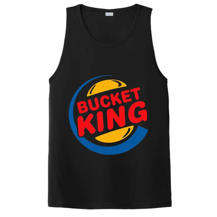 Bucket King Basketball Player Hoops Culture Funny Performance Tank