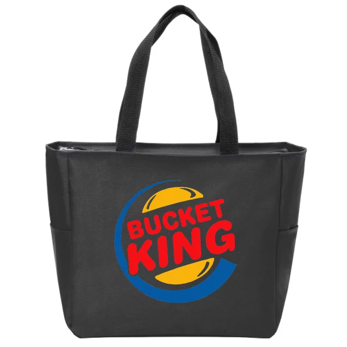 Bucket King Basketball Player Hoops Culture Funny Zip Tote Bag