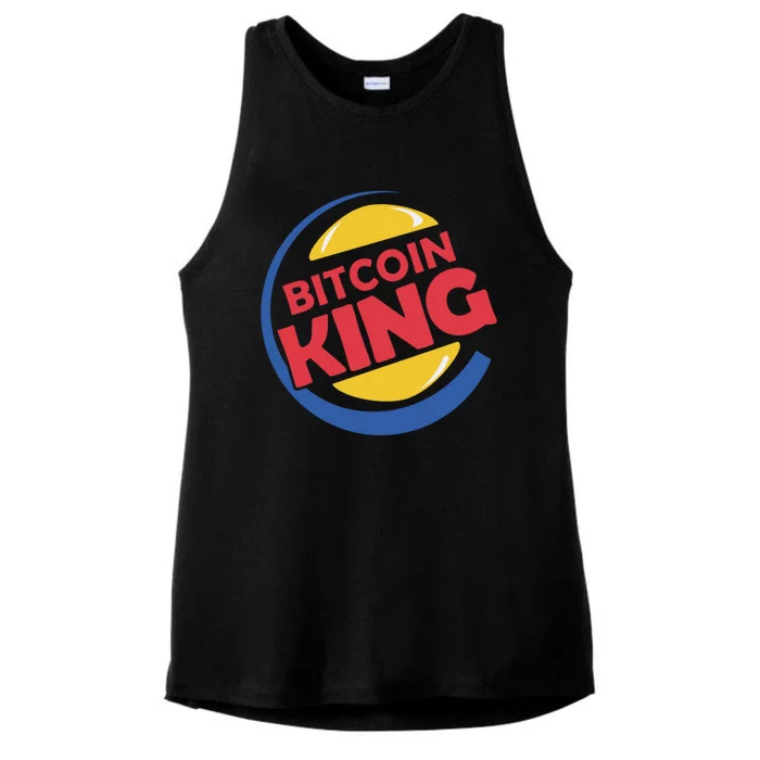 Bitcoin King Ladies Tri-Blend Wicking Tank