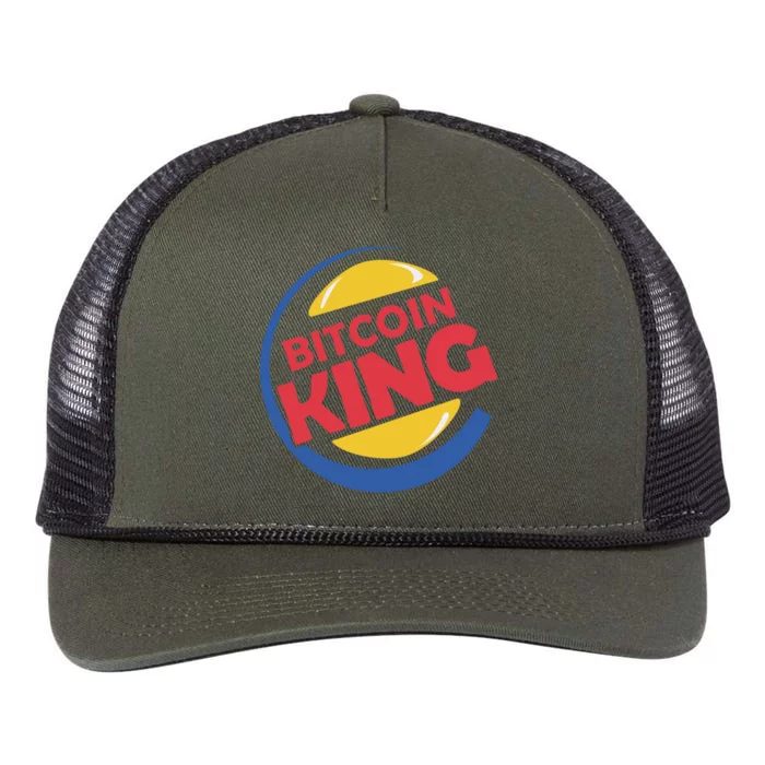 Bitcoin King Retro Rope Trucker Hat Cap