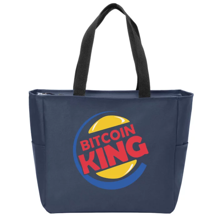 Bitcoin King Zip Tote Bag