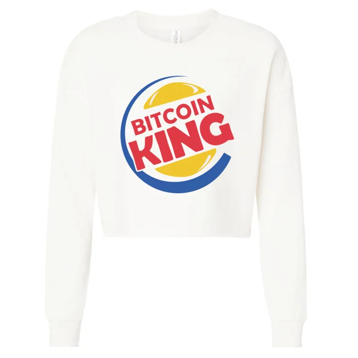 Bitcoin King Cropped Pullover Crew