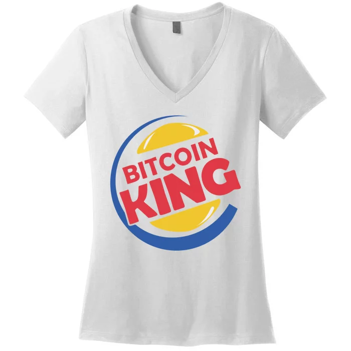 Bitcoin King Women's V-Neck T-Shirt