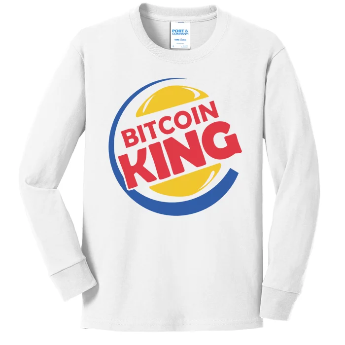 Bitcoin King Kids Long Sleeve Shirt