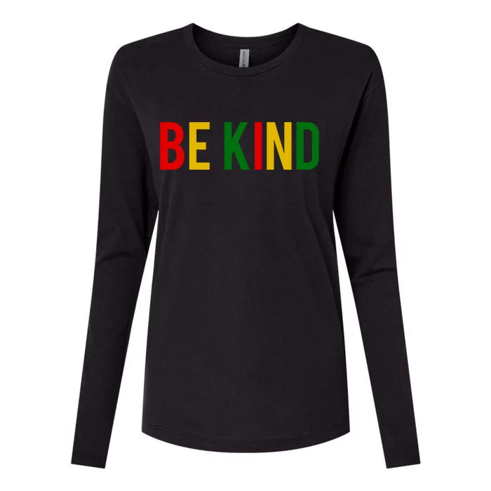 Be Kind Black History Womens Cotton Relaxed Long Sleeve T-Shirt