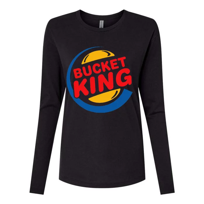 Bucket King Basketball Player Hoops Culture Funny Womens Cotton Relaxed Long Sleeve T-Shirt