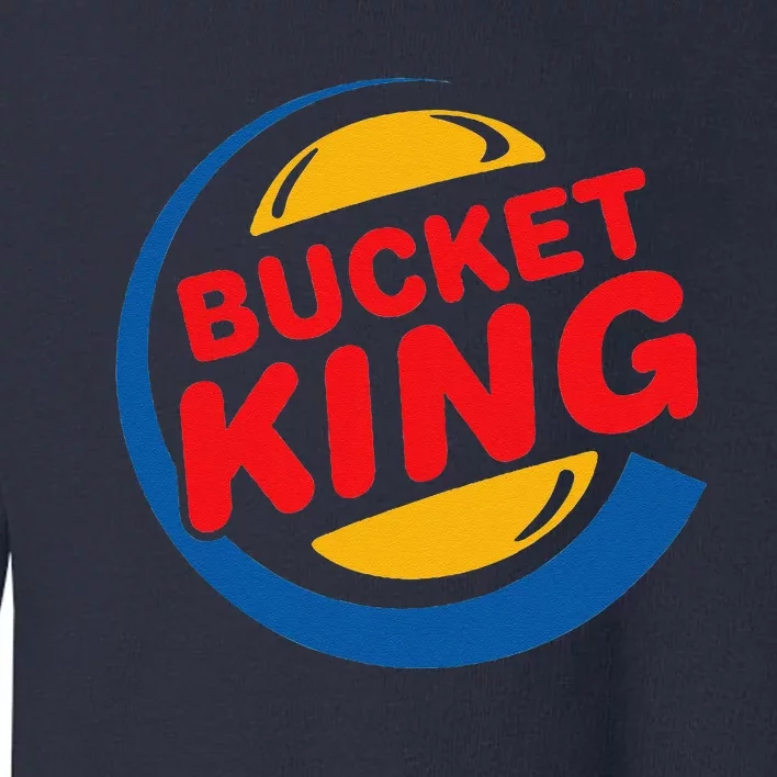 Bucket King Basketball Player Hoops Culture Funny Toddler Sweatshirt