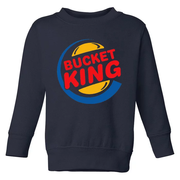 Bucket King Basketball Player Hoops Culture Funny Toddler Sweatshirt