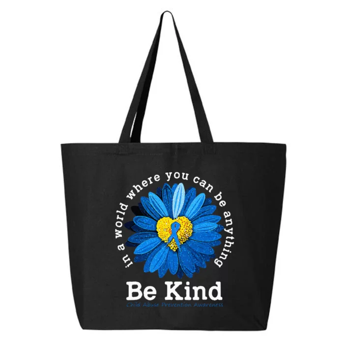 Be Kind Blue Sunflower Child Abuse Prevention Awareness 25L Jumbo Tote