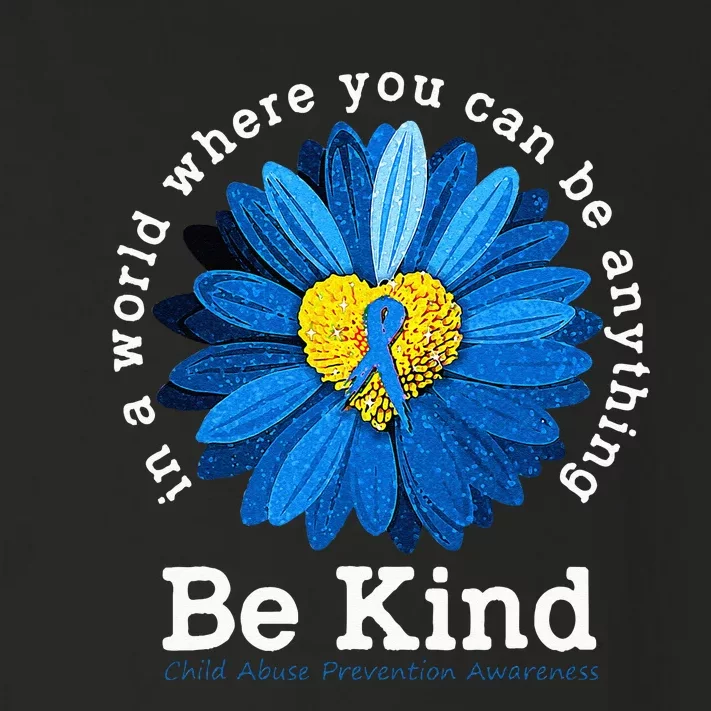 Be Kind Blue Sunflower Child Abuse Prevention Awareness Toddler Long Sleeve Shirt