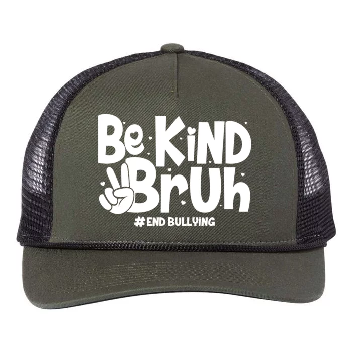 Be Kind Bruh #End Bullying Retro Rope Trucker Hat Cap