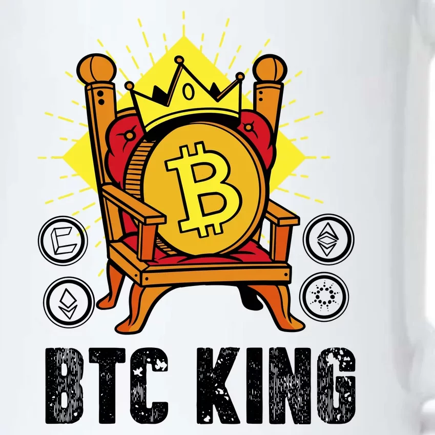 Bitcoin King Black Color Changing Mug