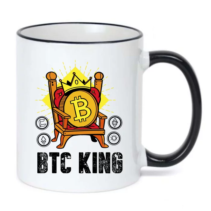 Bitcoin King Black Color Changing Mug