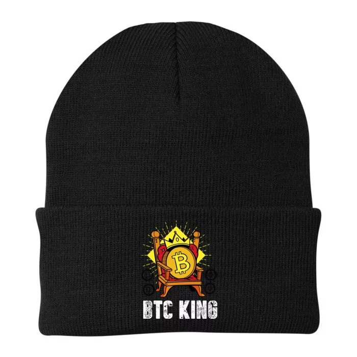 Bitcoin King Knit Cap Winter Beanie