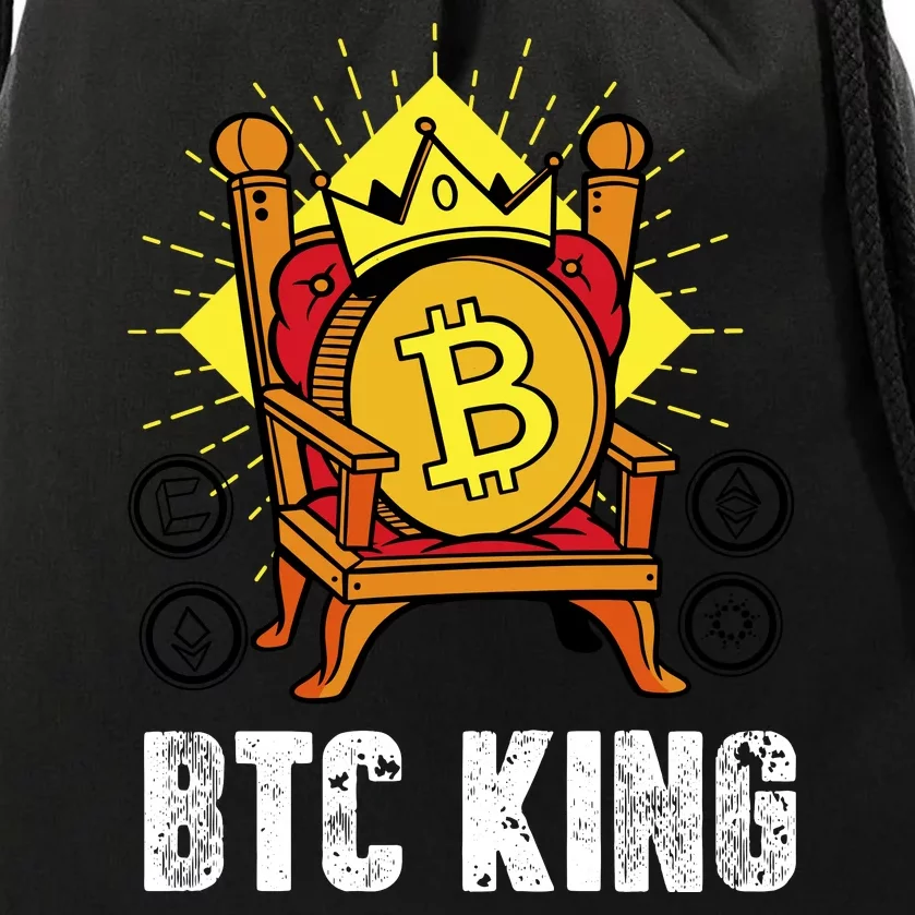 Bitcoin King Drawstring Bag