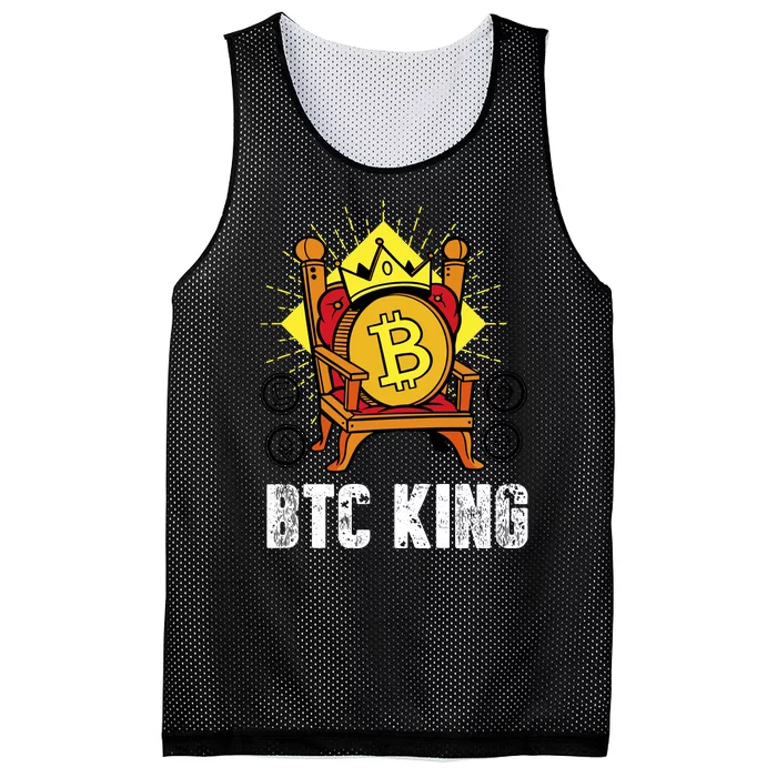 Bitcoin King Mesh Reversible Basketball Jersey Tank