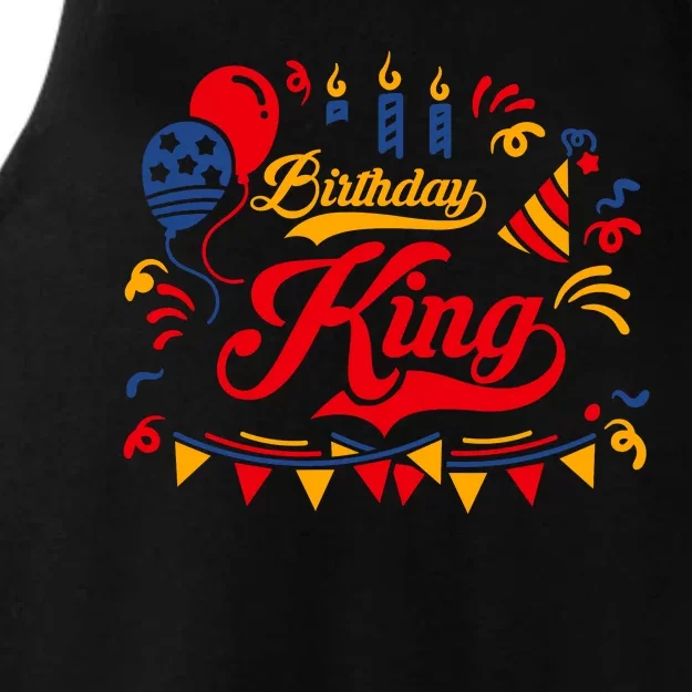 Birthday King Ladies Tri-Blend Wicking Tank