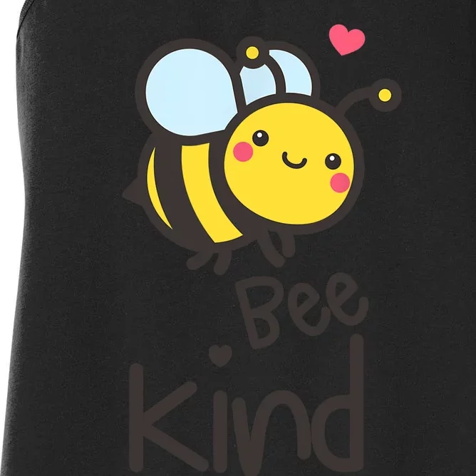 Bee Kind Bumble Bee Anti Bullying Teacher Kindness Matters Women's Racerback Tank