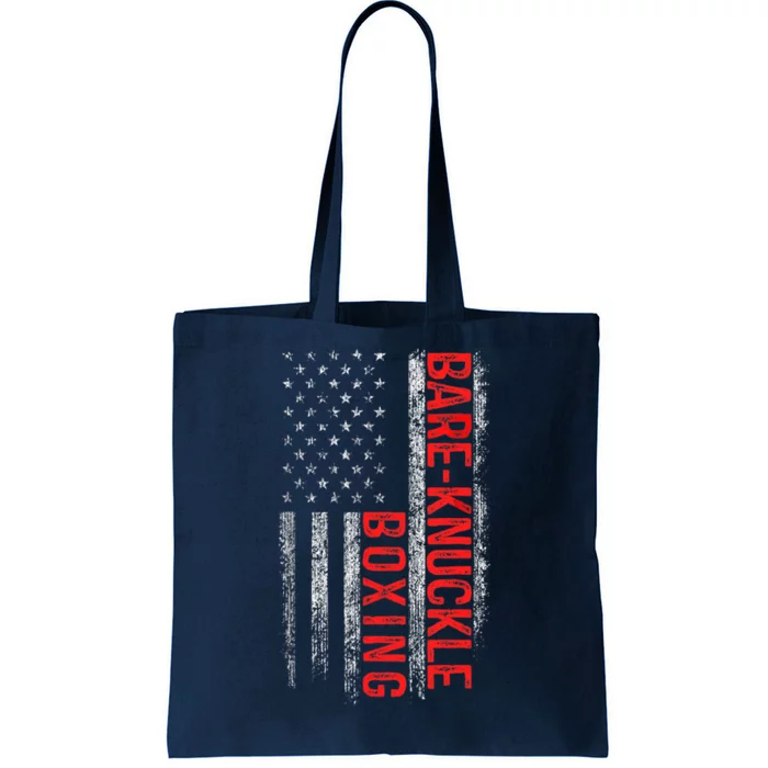 Bare Knuckle Boxing American Flag 4th Of July Fighting Sport Tote Bag