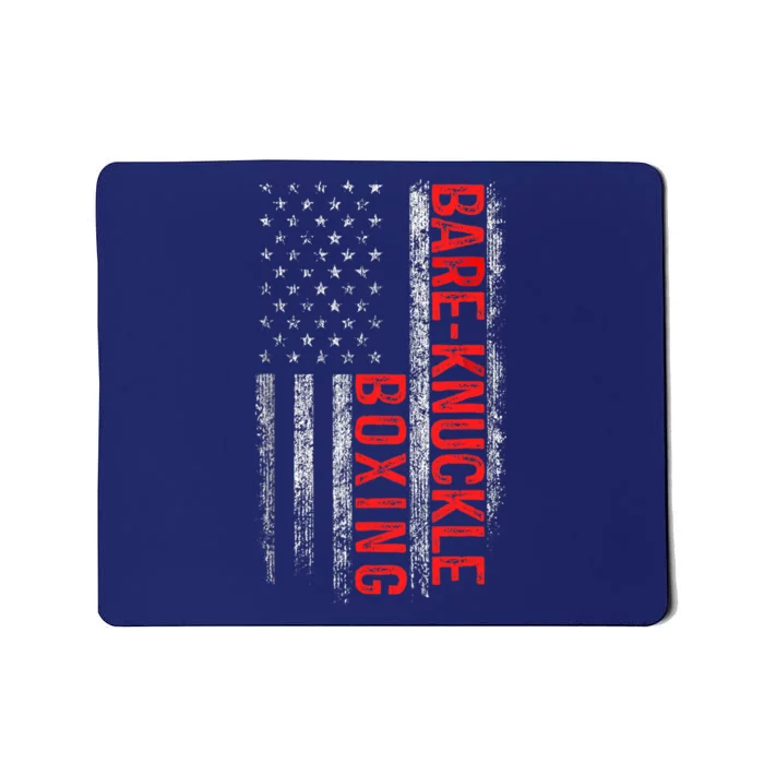 Bare Knuckle Boxing American Flag 4th Of July Fighting Sport Mousepad