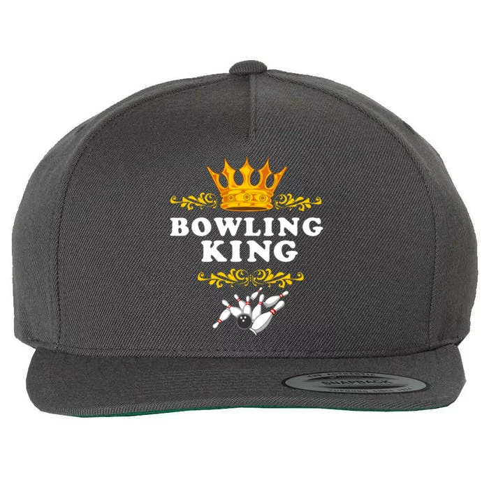 Bowling King Wool Snapback Cap