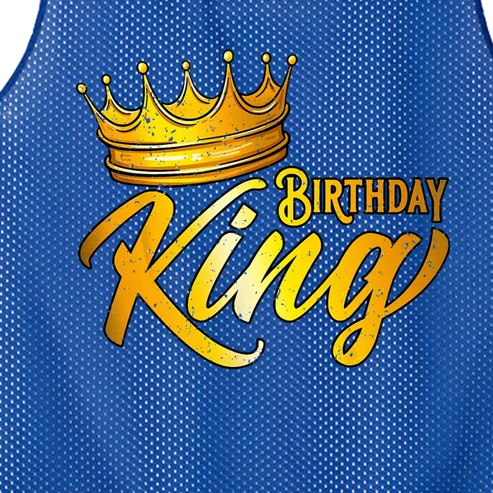 Birthday King Birthday Funny Birthday Mesh Reversible Basketball Jersey Tank