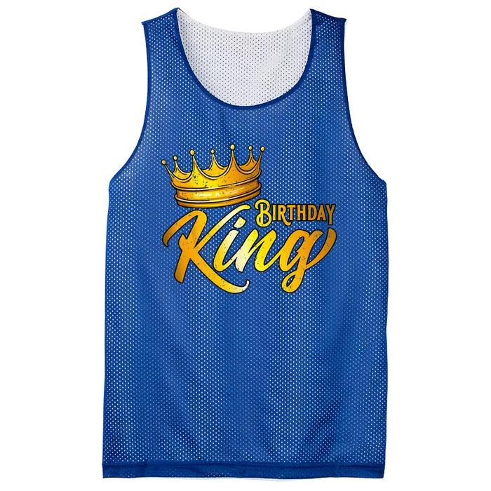 Birthday King Birthday Funny Birthday Mesh Reversible Basketball Jersey Tank