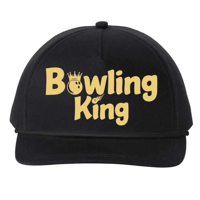 Bowling King Bowling Ball Bowlingpin Gift Snapback Five-Panel Rope Hat