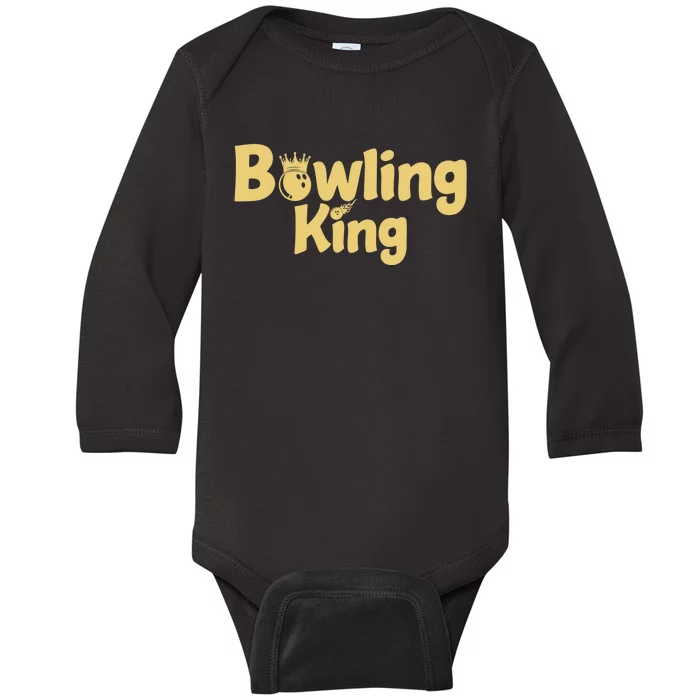 Bowling King Bowling Ball Bowlingpin Gift Baby Long Sleeve Bodysuit