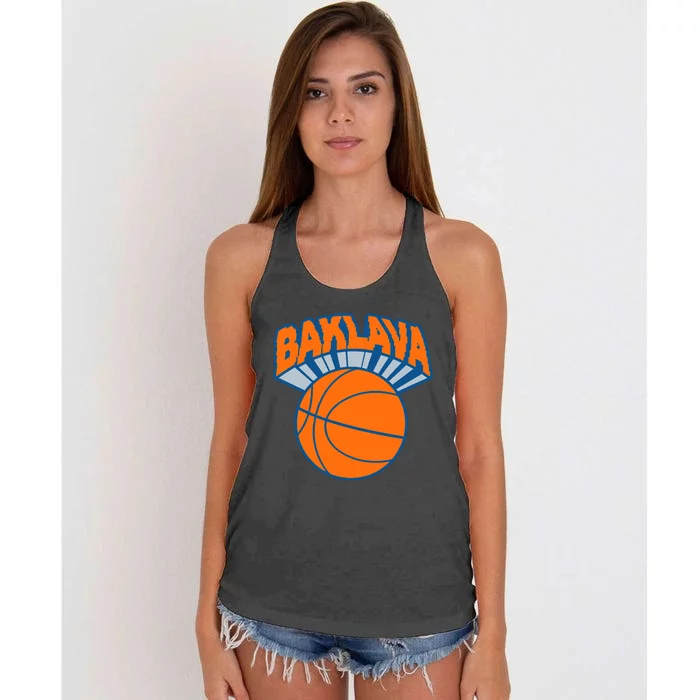 Bambambaklava Knicks Baklava Women's Knotted Racerback Tank