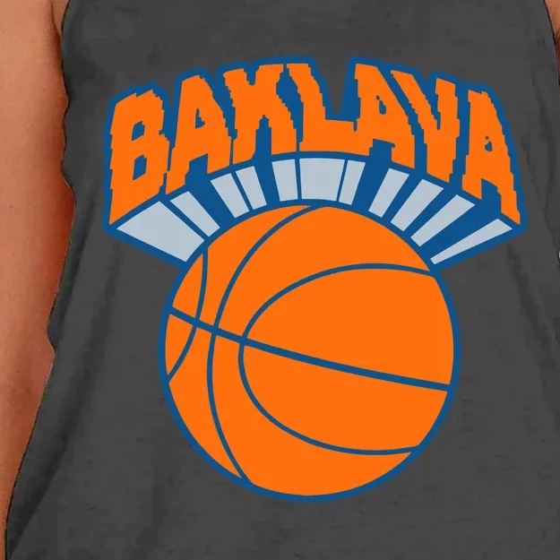 Bambambaklava Knicks Baklava Women's Knotted Racerback Tank