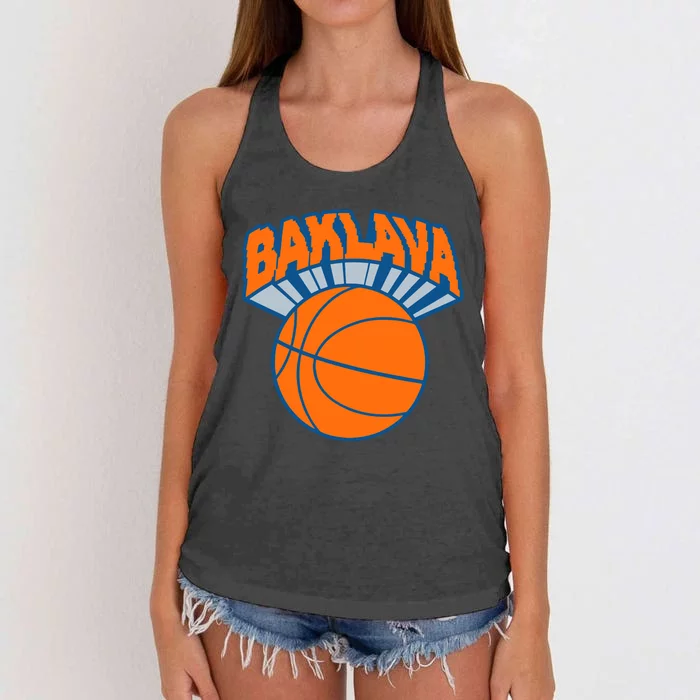 Bambambaklava Knicks Baklava Women's Knotted Racerback Tank