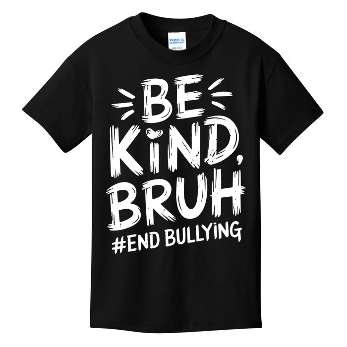 Be Kind Bruh Unity Day 2024 Orange Anti Bullying Awareness Kids T-Shirt