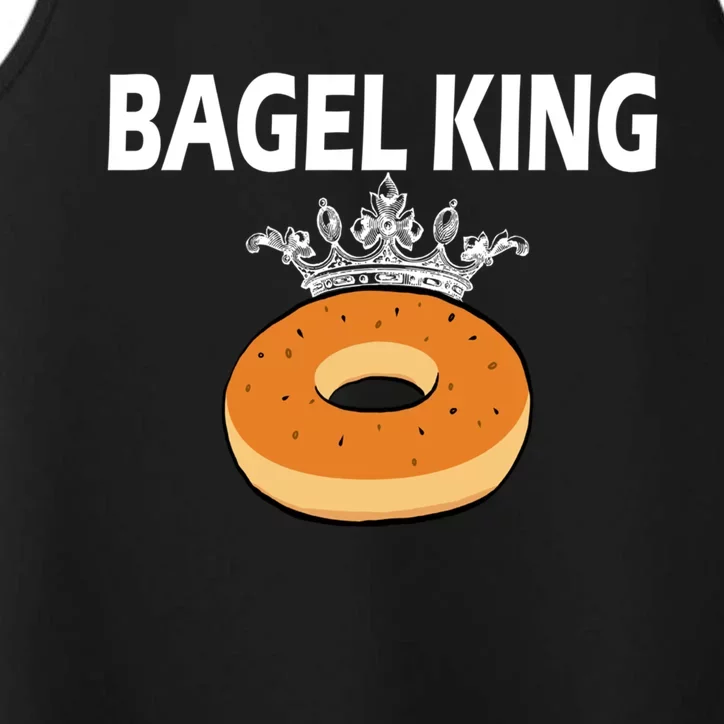 Bagels King Bagel Lovers Funny Baking Cooking Bakers Great Gift Performance Tank