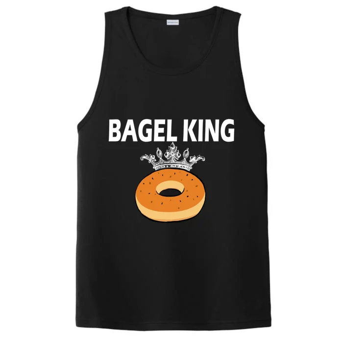 Bagels King Bagel Lovers Funny Baking Cooking Bakers Great Gift Performance Tank