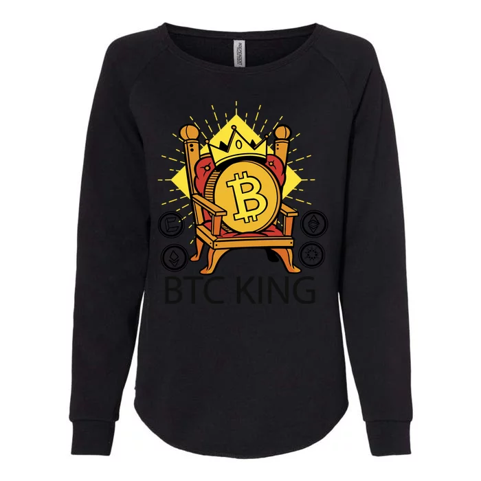 Bitcoin King Womens California Wash Sweatshirt