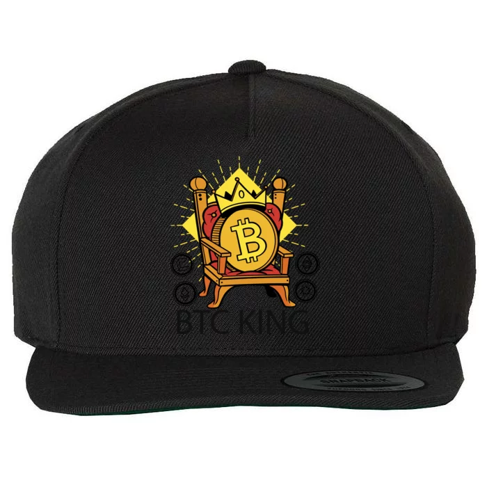 Bitcoin King Wool Snapback Cap