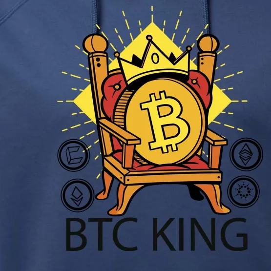 Bitcoin King Performance Fleece Hoodie